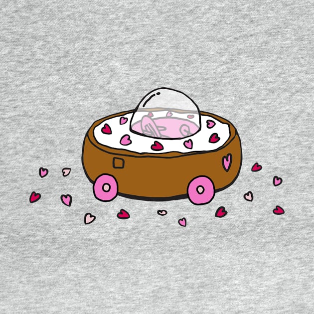 Valentine's Day Donut Car with Heart Sprinkles by donutcarco